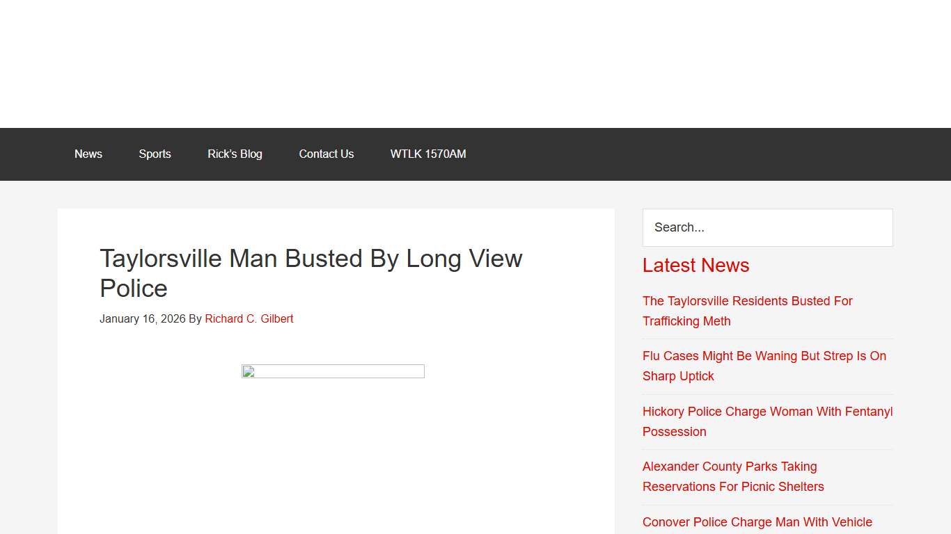 Taylorsville Man Busted By Long View Police