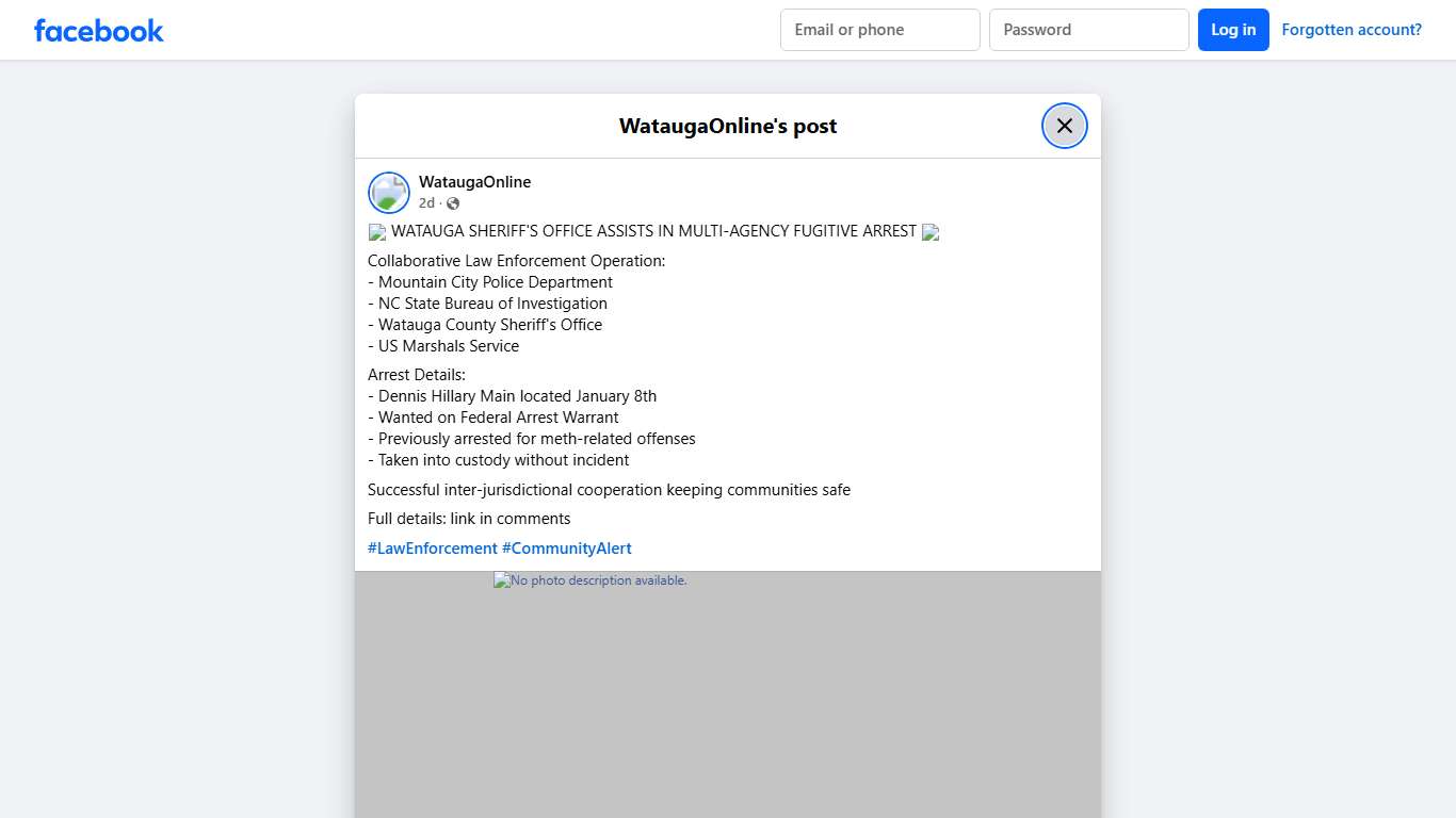 WataugaOnline - 🚔 WATAUGA SHERIFF'S OFFICE ASSISTS IN... | Facebook